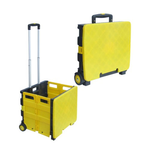 Sammenklappelig Plast Handle ind Vogn Folde Have Trolley Taske Vogn